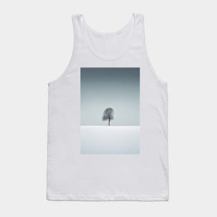 Nordic Minimalist Winter Landscape Art Printable Tank Top